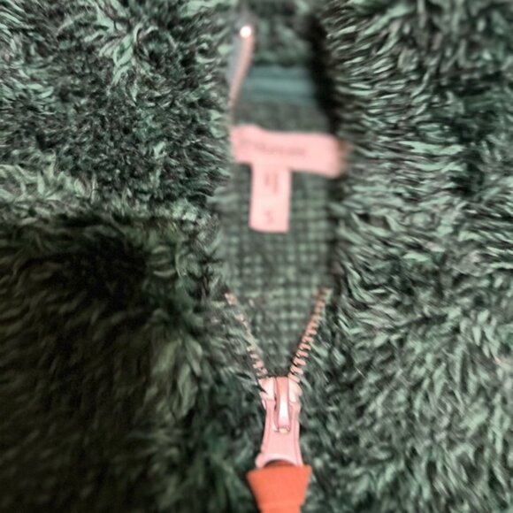 Forest Green Cowl Neck Sweater with Plush Texture - Picture 2 of 3